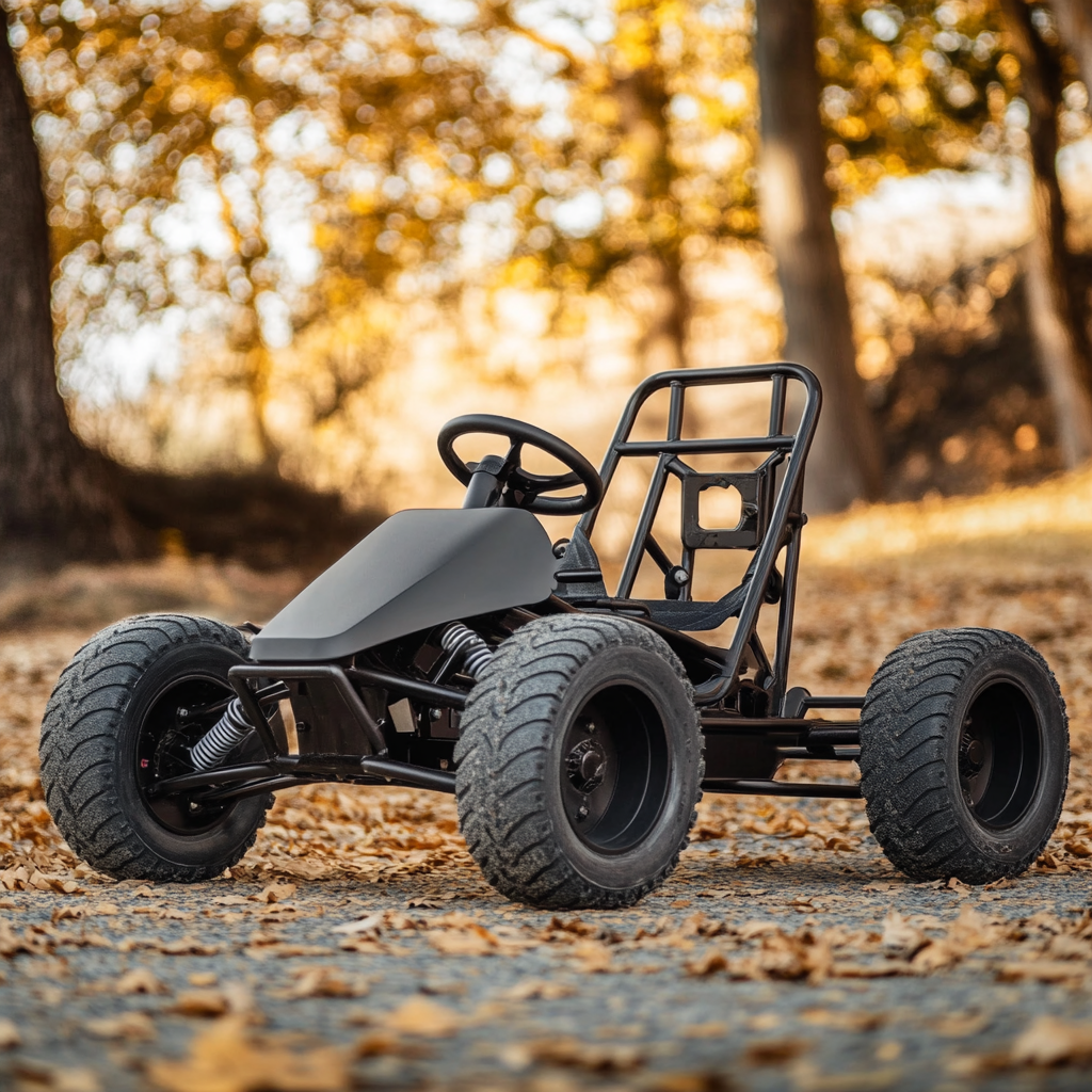 A Sleek Electric Offroad Go Kart With Roll Cage