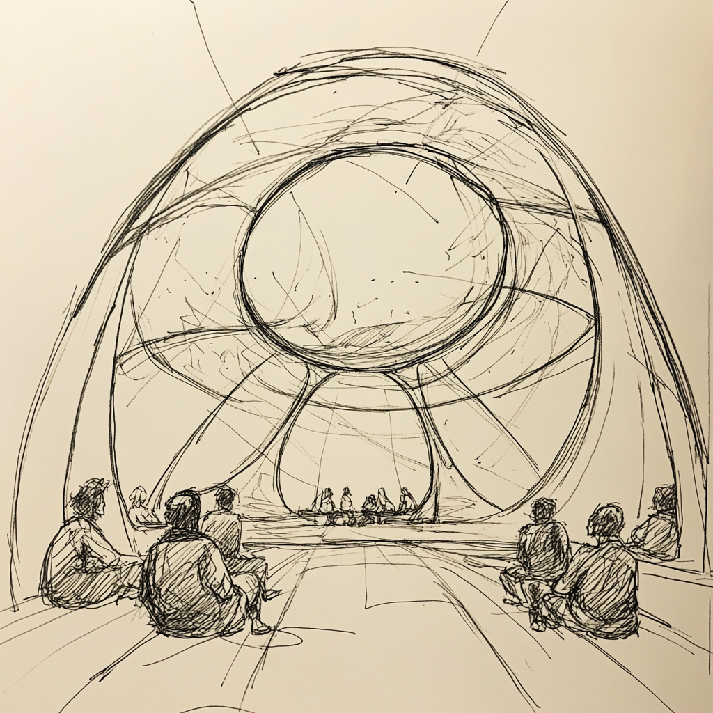 A Small Curvy Shelter for Star Gazing Sketch