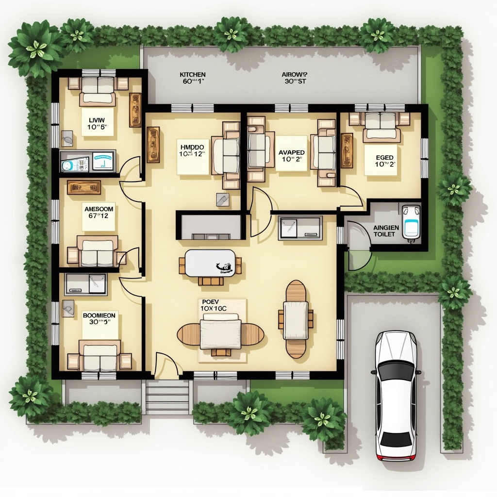 A Spacious Five Bedroom House with Greenery Area