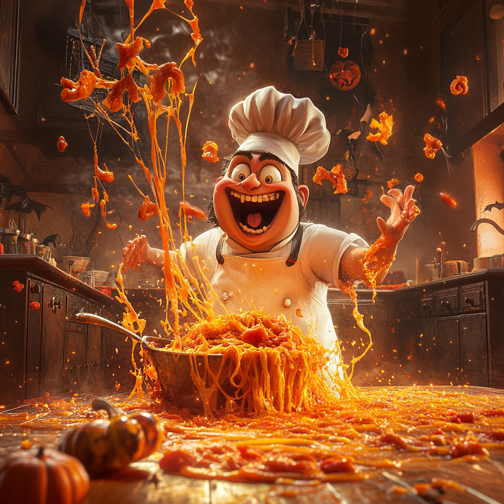 A Spooky Halloween Italian Chef, Disney Poster