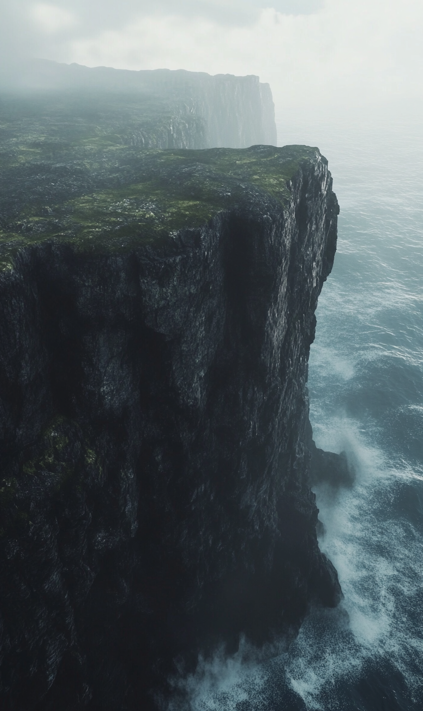 A Spooky Stormy Island From Above