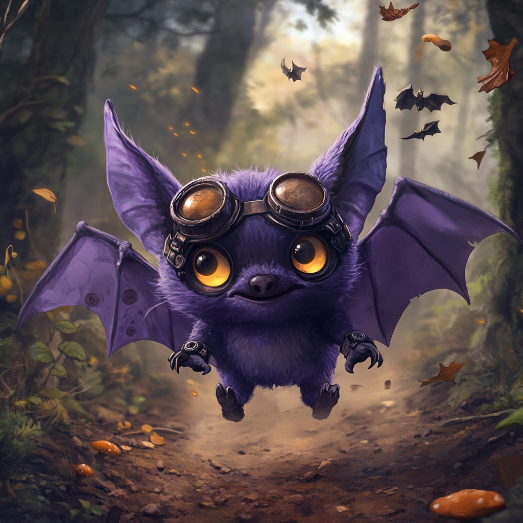 A Steampunk Bat's Flight in Enchanted Forest