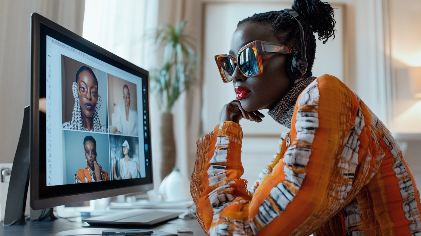 A Stylish Trio in a Zoom Call by Nick Knight