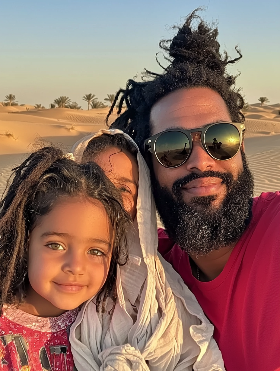 A Sunset Family Portrait in Dubai Desert