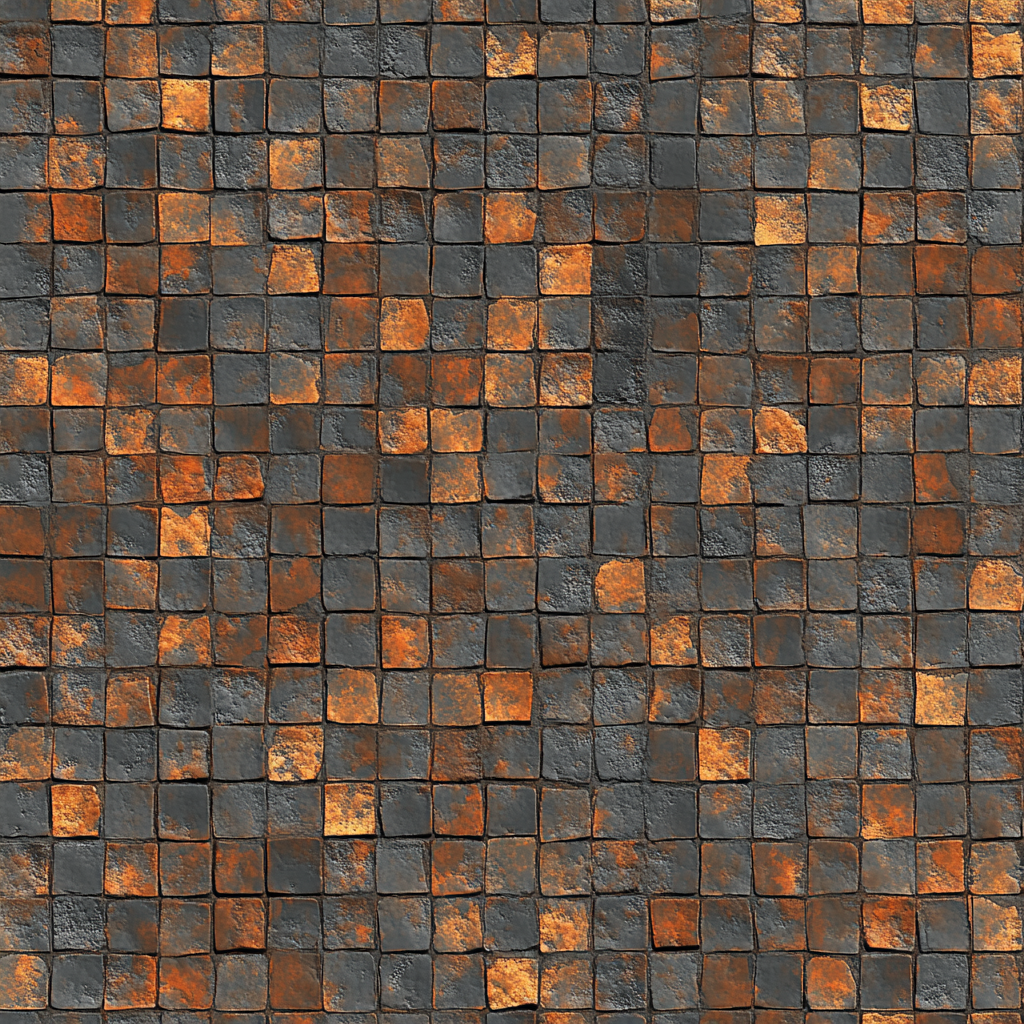 A Texture of Rusted Steel in Pixel Art