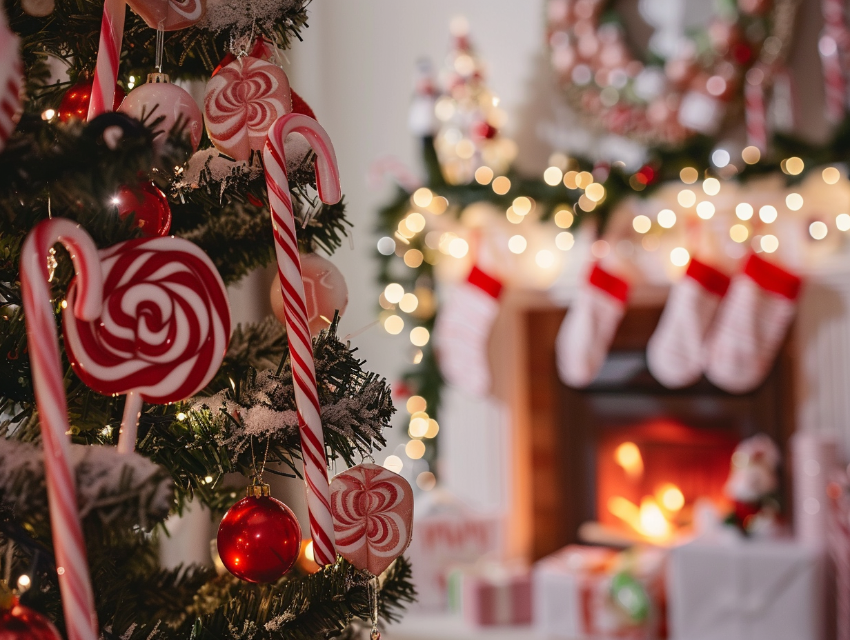 A Traditional Polish Christmas Tree in Cozy Room