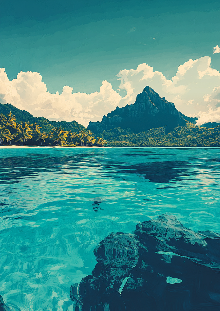 A Tropical Paradise: Bora Bora Island View