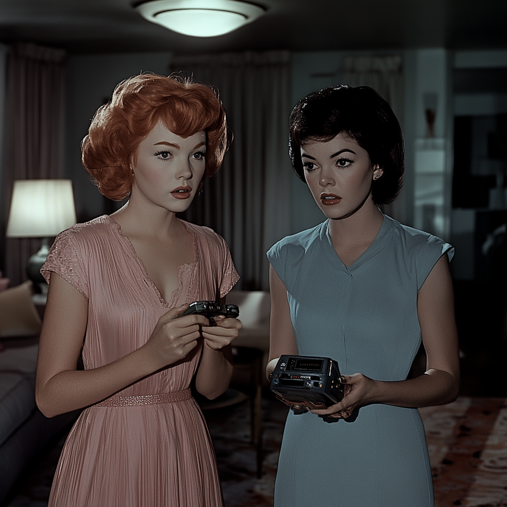 A Twilight Zone image of two women.