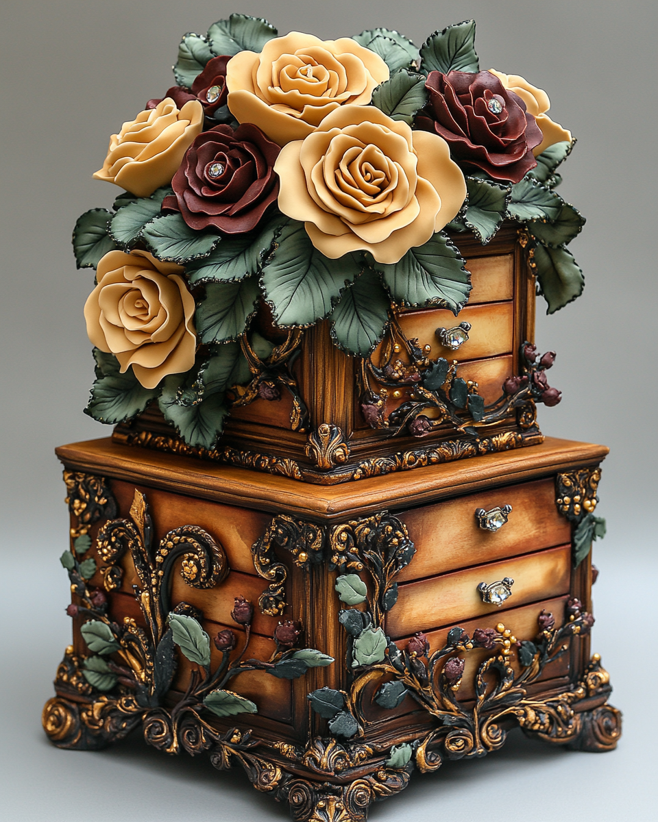 A Versailles-Themed Magical Music and Jewelry Cake