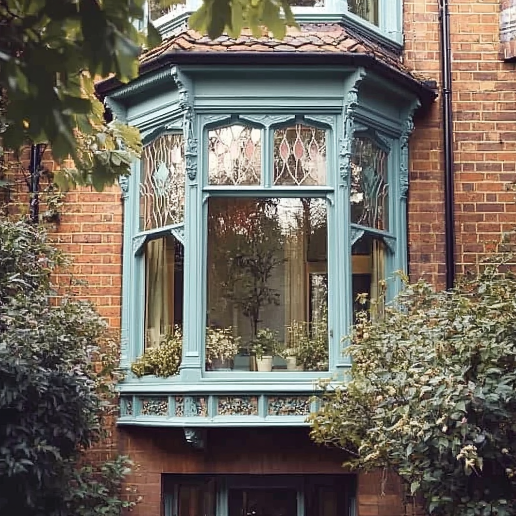 A Victorian Bay Window with Tasteful Decor