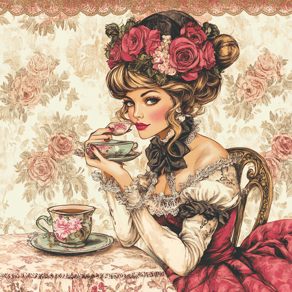 A Victorian Tea Party with Bold Floral Designs