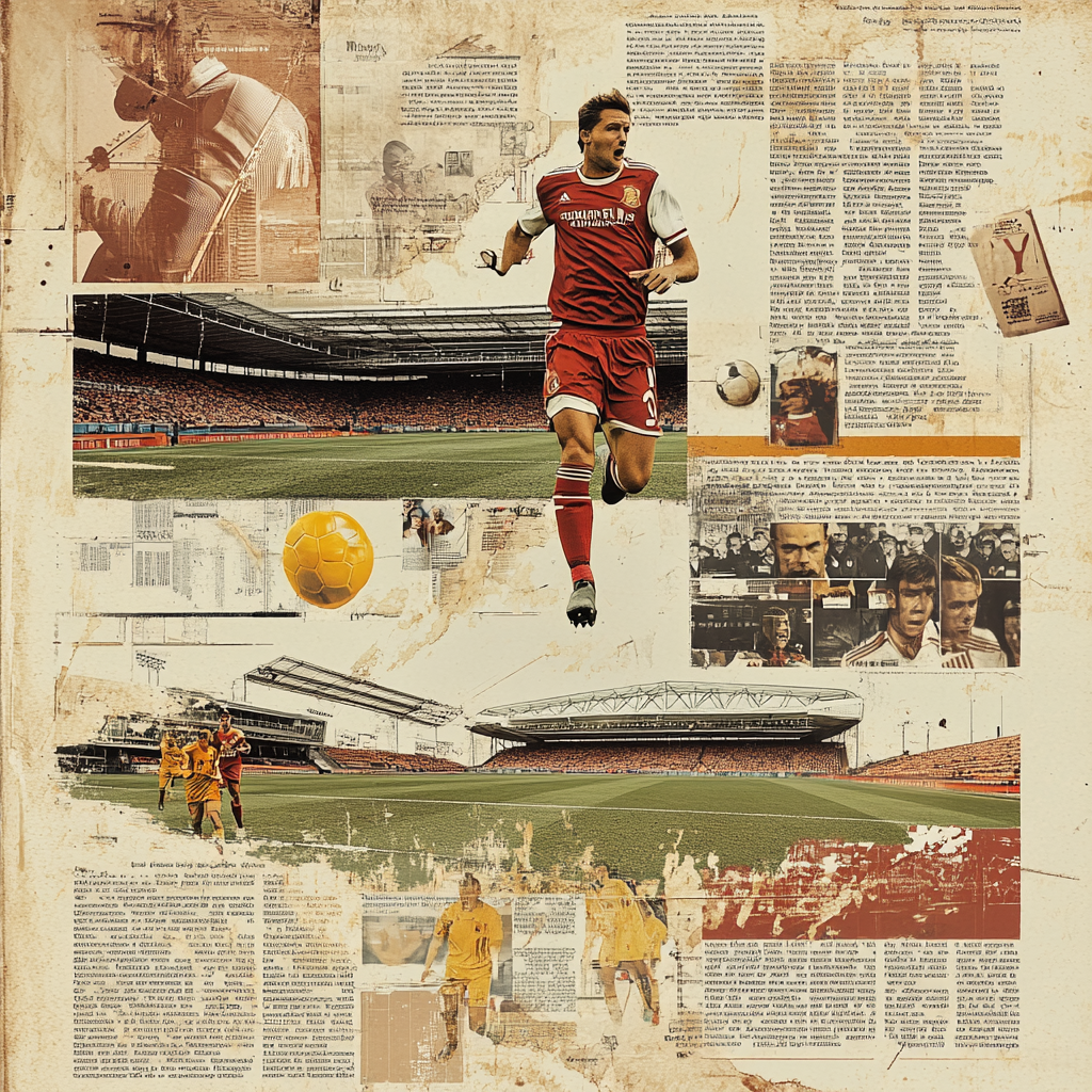 A Vintage Football Magazine Spread Featuring Arsenal Football Club