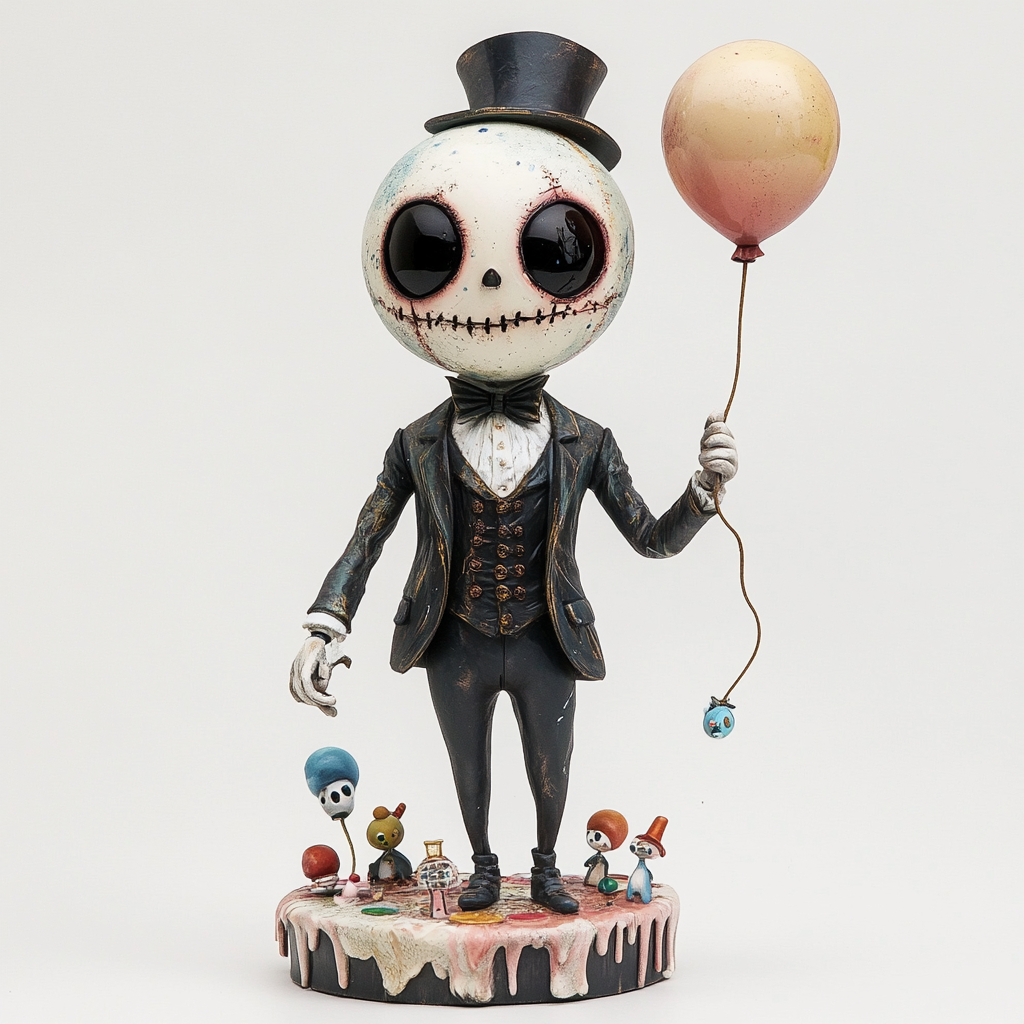 A Whimsical Carnival Figure: The Eerie Puppet Master