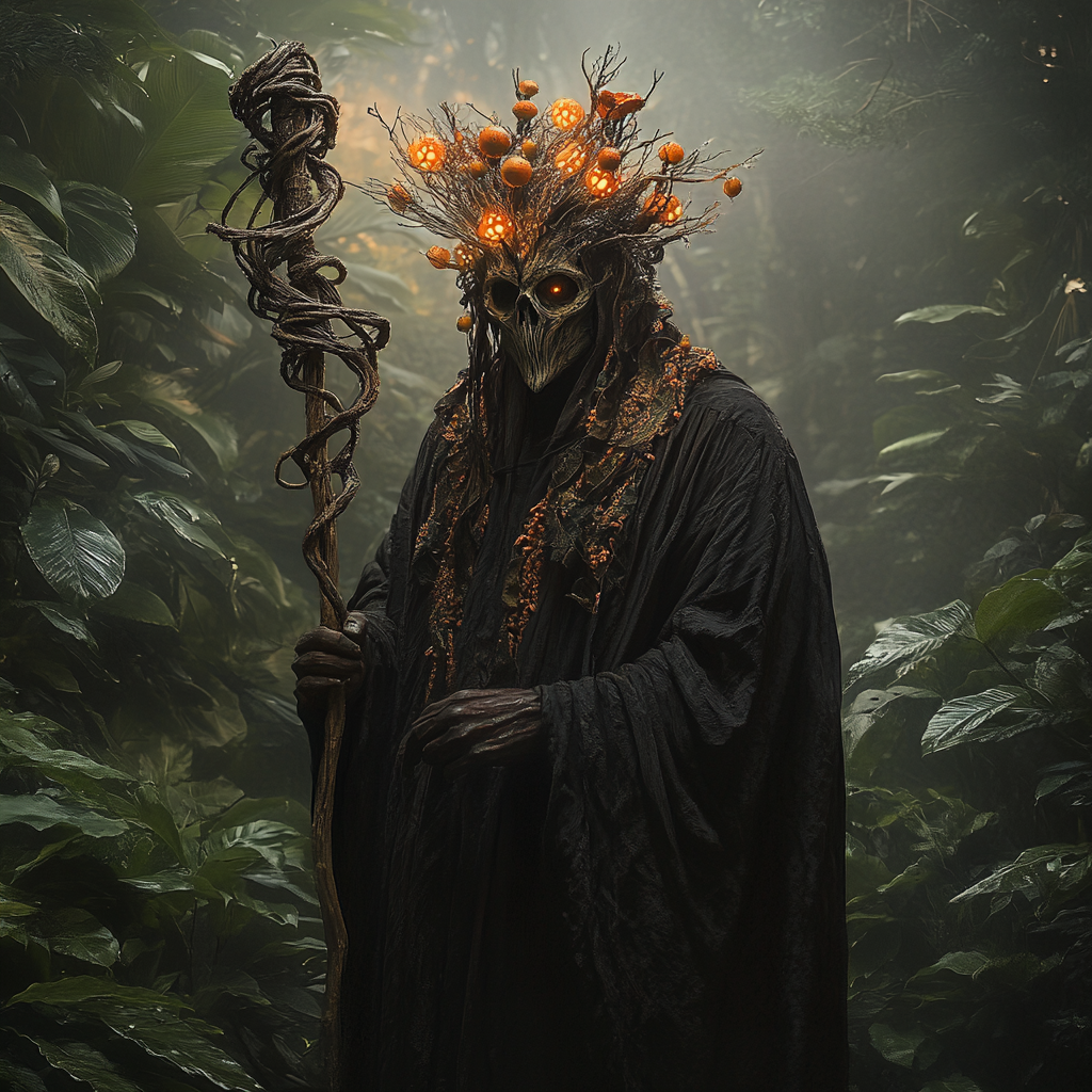 A Wise Shaman in Enchanted Forest