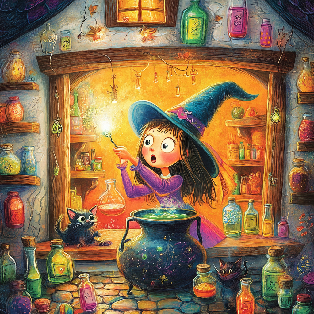 A Witch's Magical Potions and Spells: Children's Book