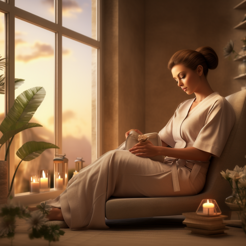 A Woman Relaxing in Spa for Self-Care