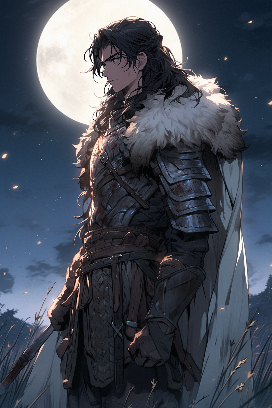 A Young King in the North at Night