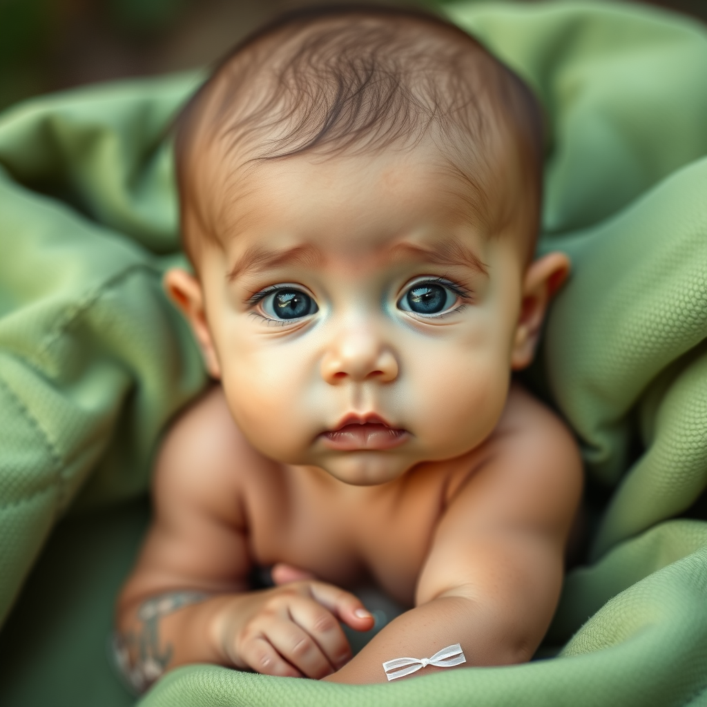 A baby girl enjoying nature.