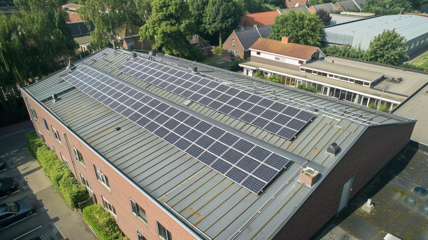 A beautiful commercial photo of solar panels.