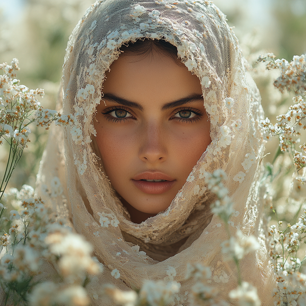 A beautiful portrait of an Arab woman.