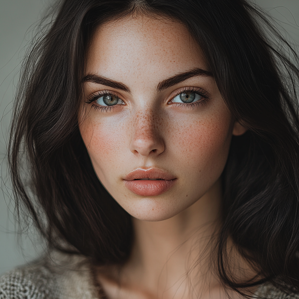 A beautiful woman with an ultra-realistic natural face.