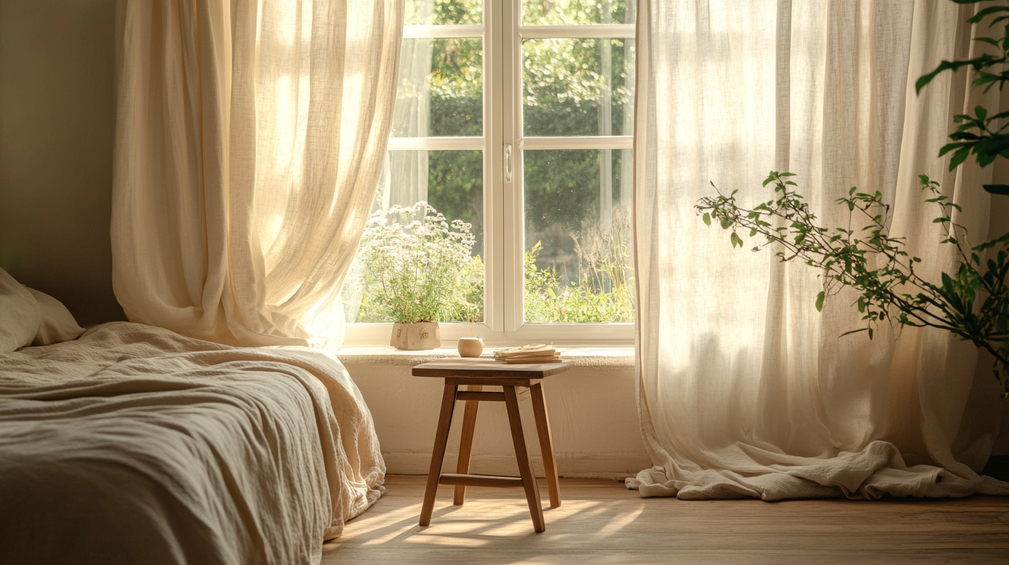 A bohemian chic bedroom with a cozy corner bed