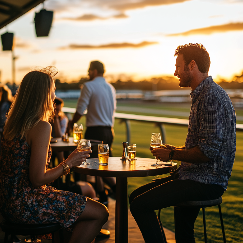 A cozy evening at outdoor bar in Brisbane.