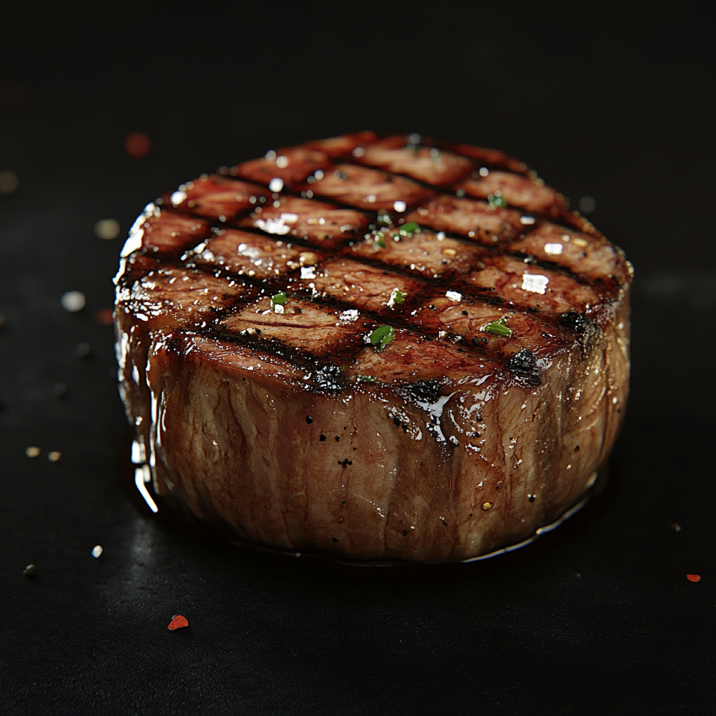 A delicious steak wrapped in another steak.