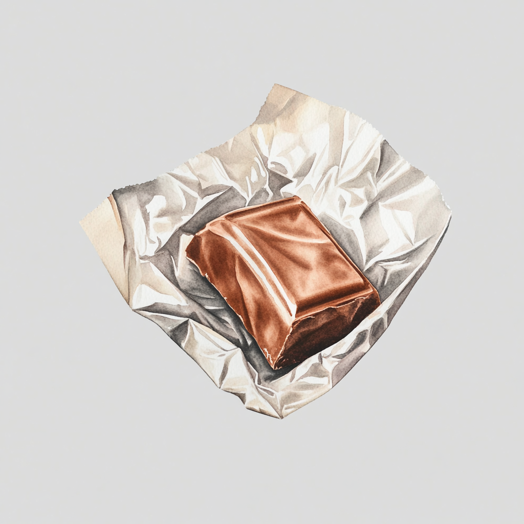 A detailed chocolate clipart in watercolor