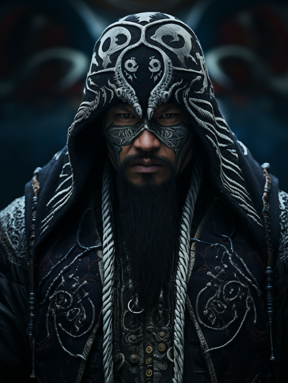 A detailed picture of Venom in Kazakh attire.