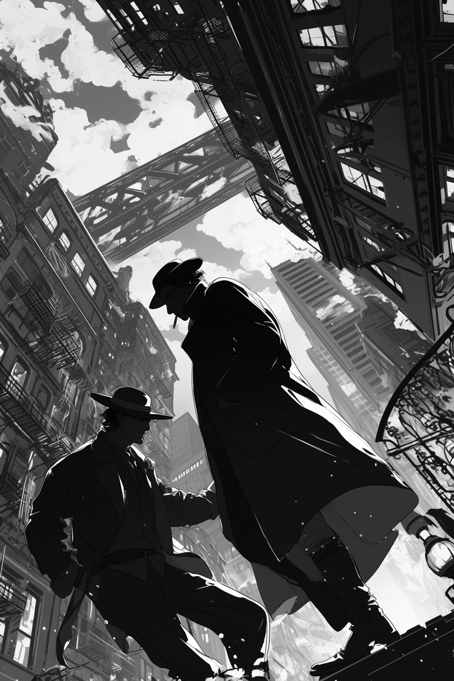 A detective and boy in noir New York