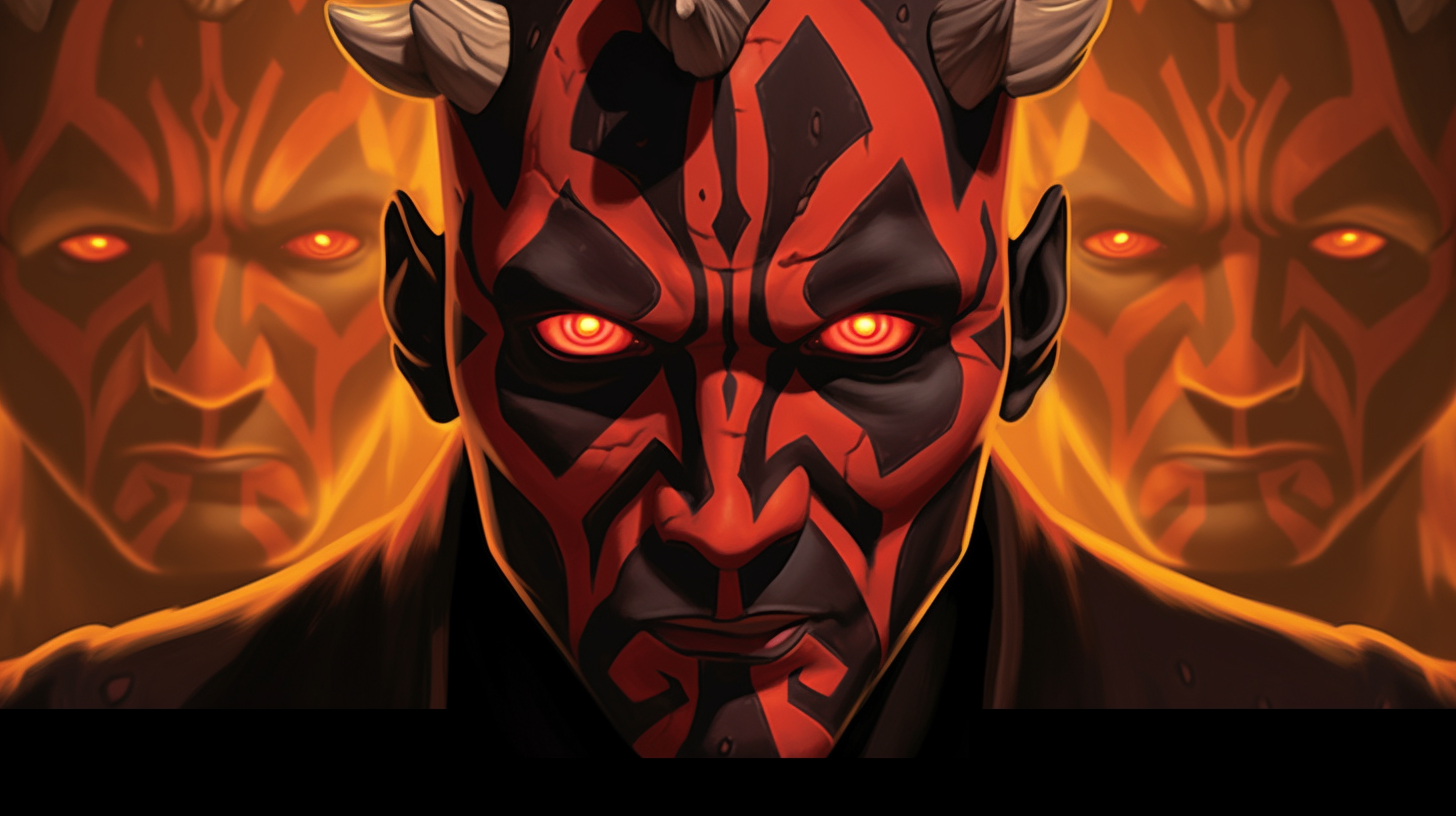 A fierce Sith Lord Darth Maul portrait