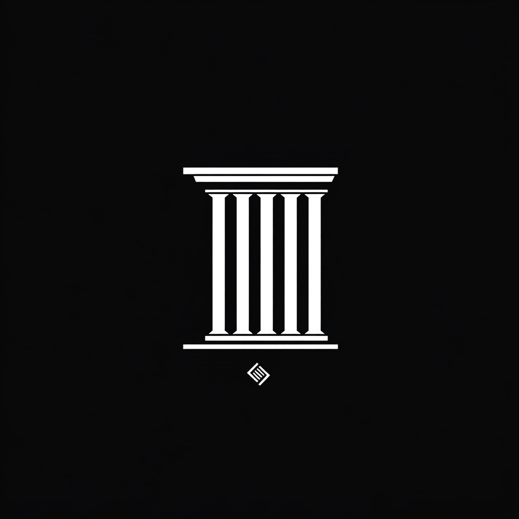 A financial firm logo inspired by Greek architecture.