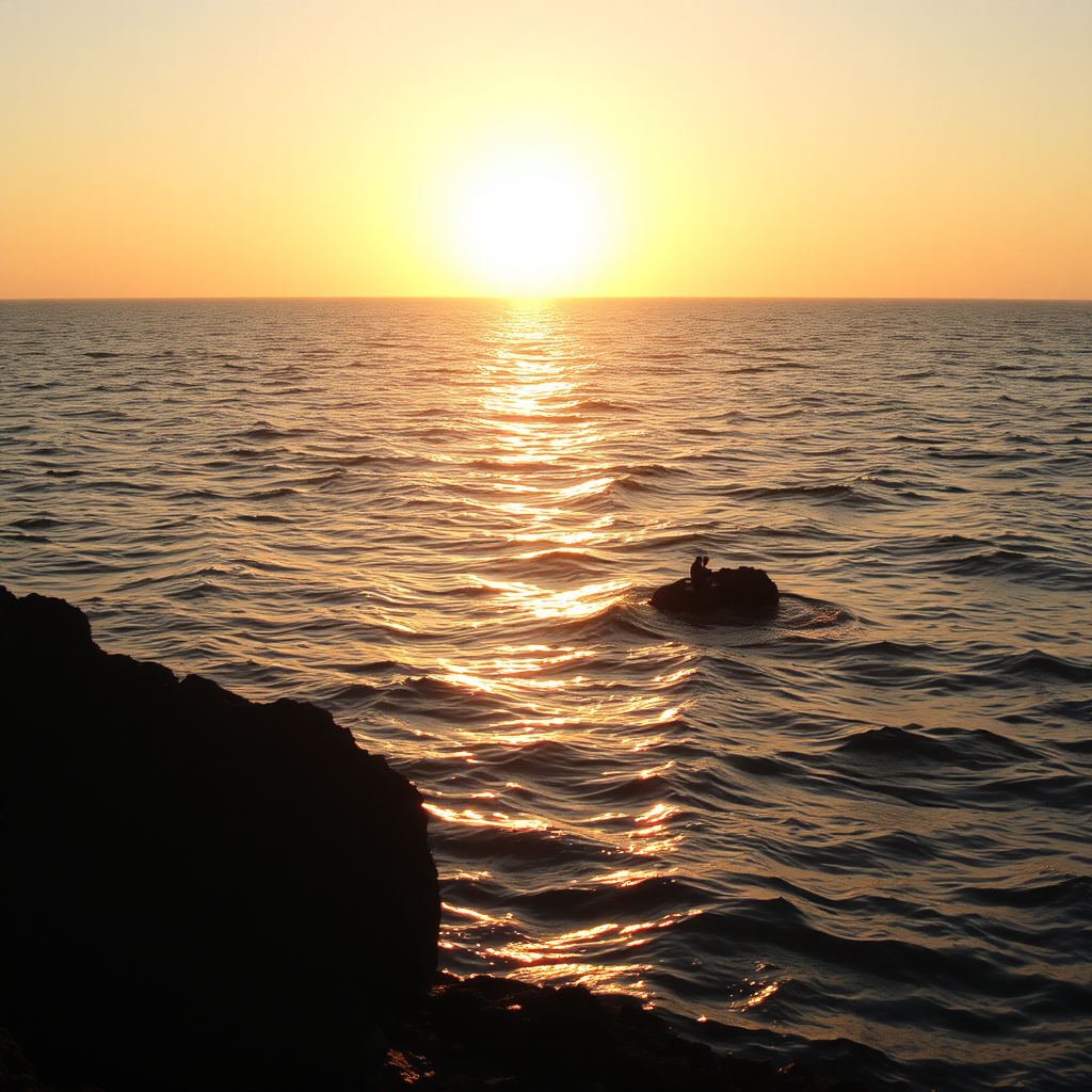 A fish swimming in the sea.