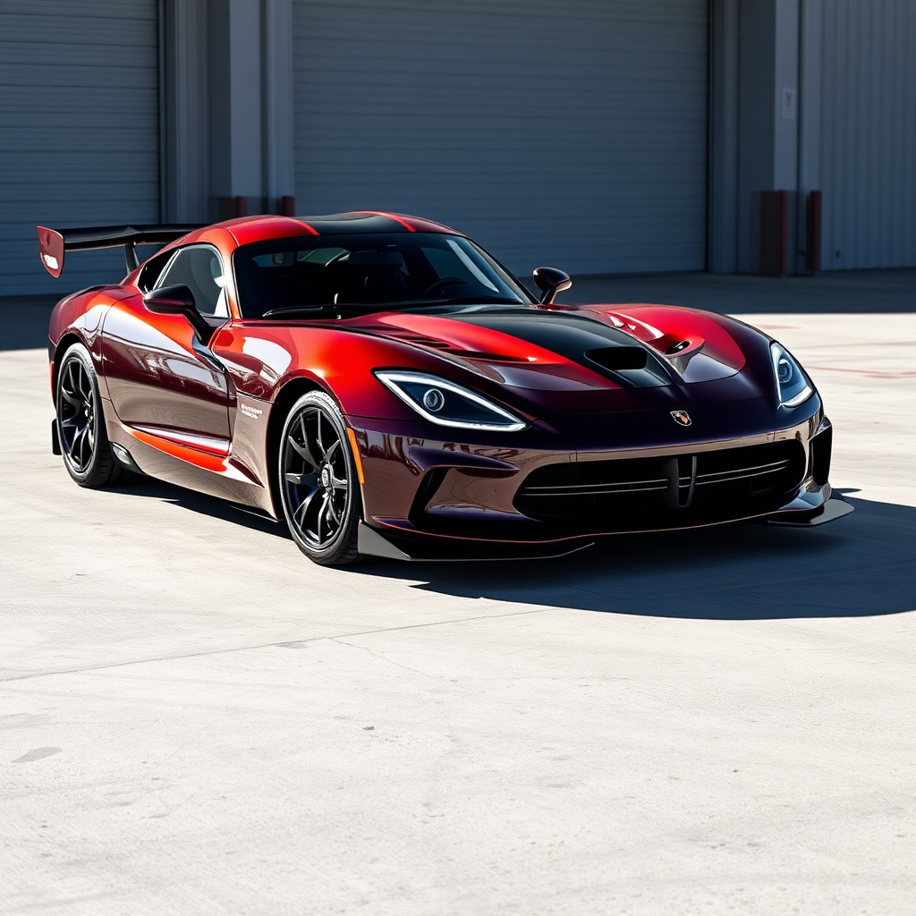 A futuristic 2025 Dodge Viper sports car.