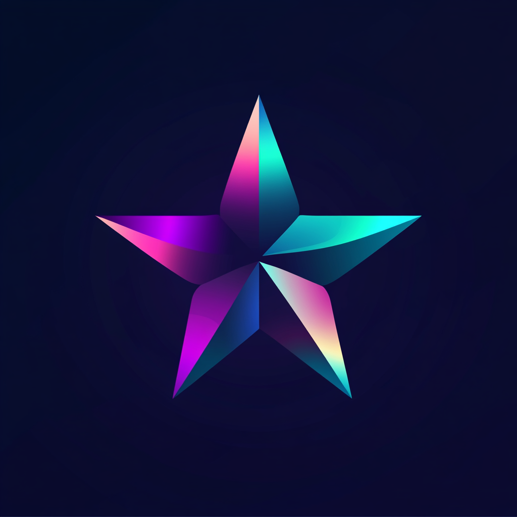 A futuristic star logo for fashion finance.