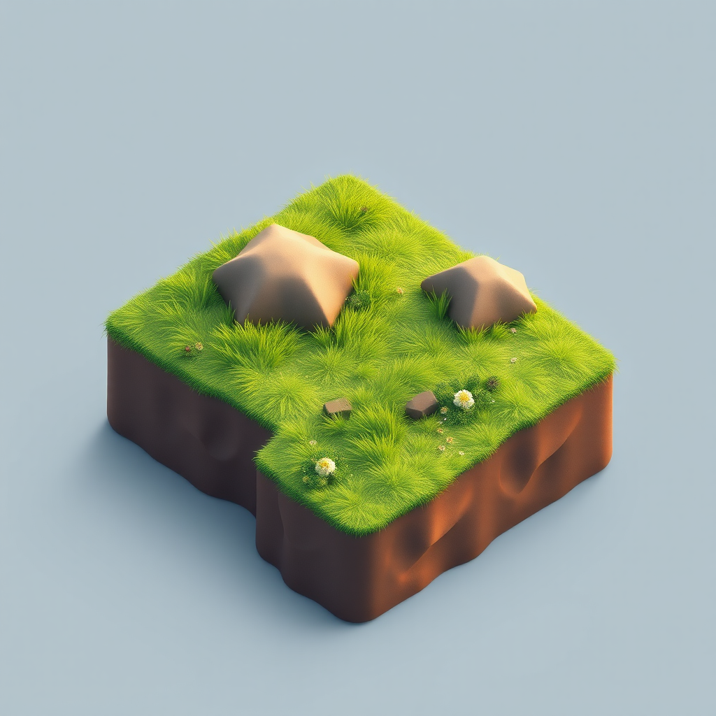 A grassy isometric tilemap asset.