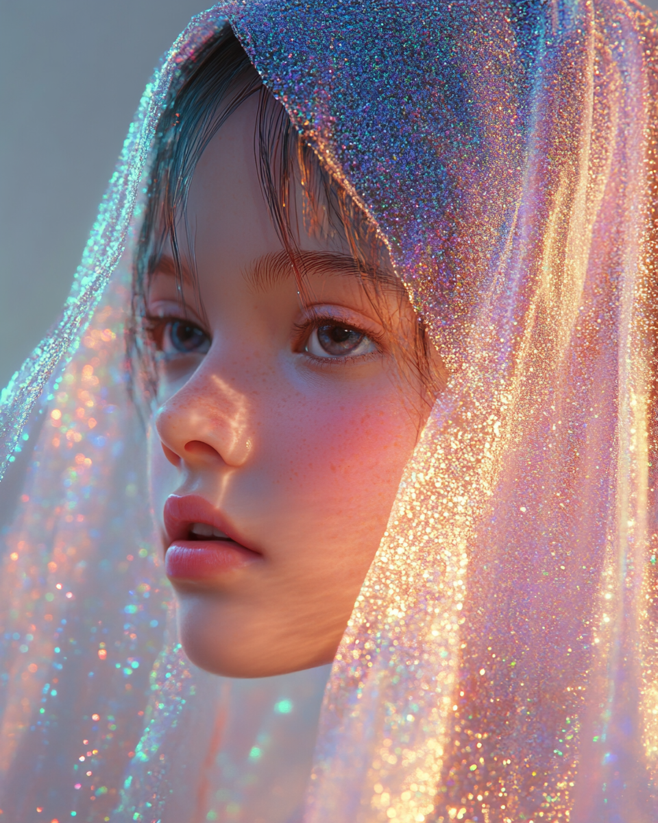 A little girl's beautifully iridescent white thoughts