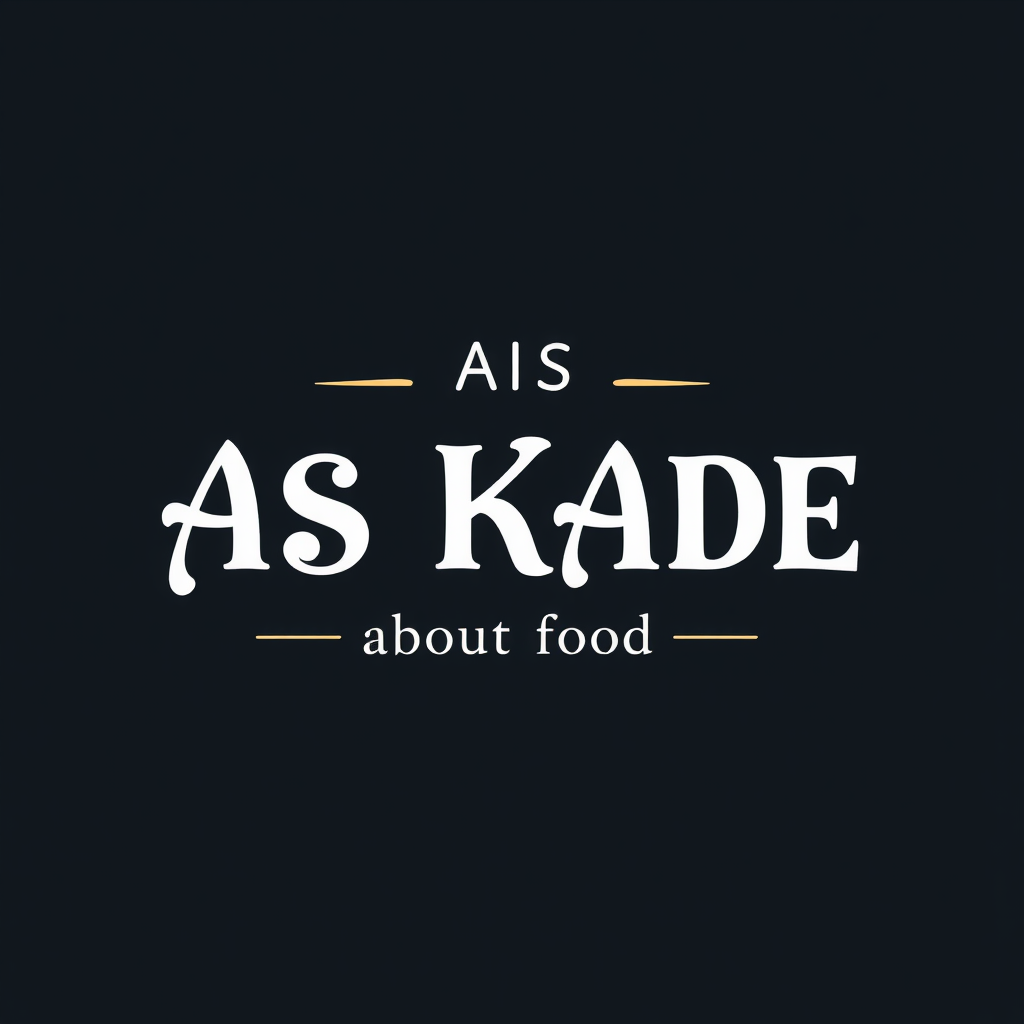 A logo for AS KADE food: Mahd delicious.