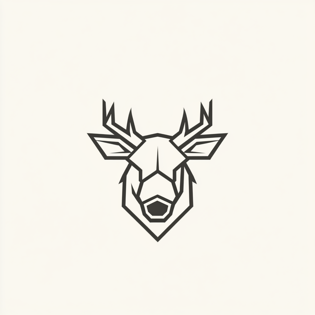 A logo with a boar and deer