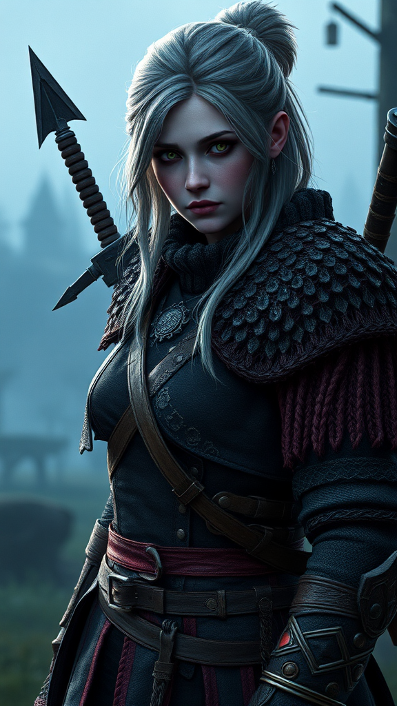 A magical character from Witcher 3 game