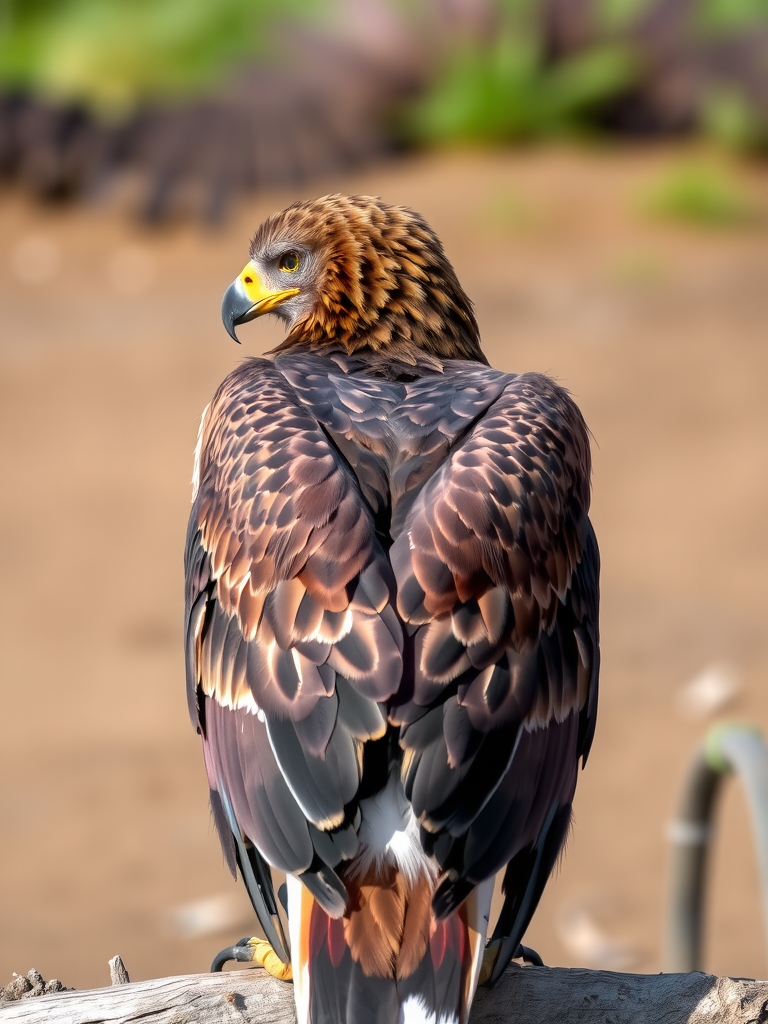 A majestic eagle in the distance.