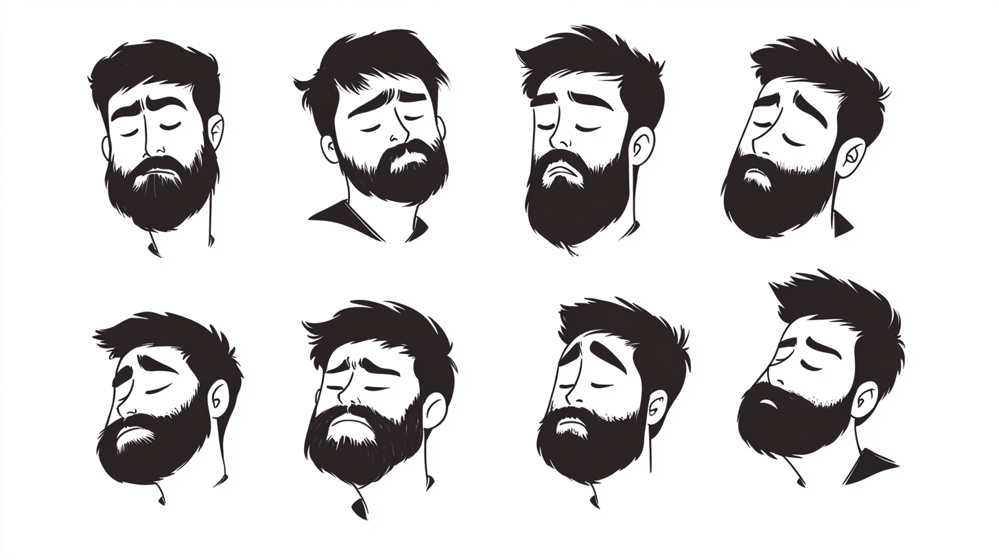 A man with a beard showing emotions