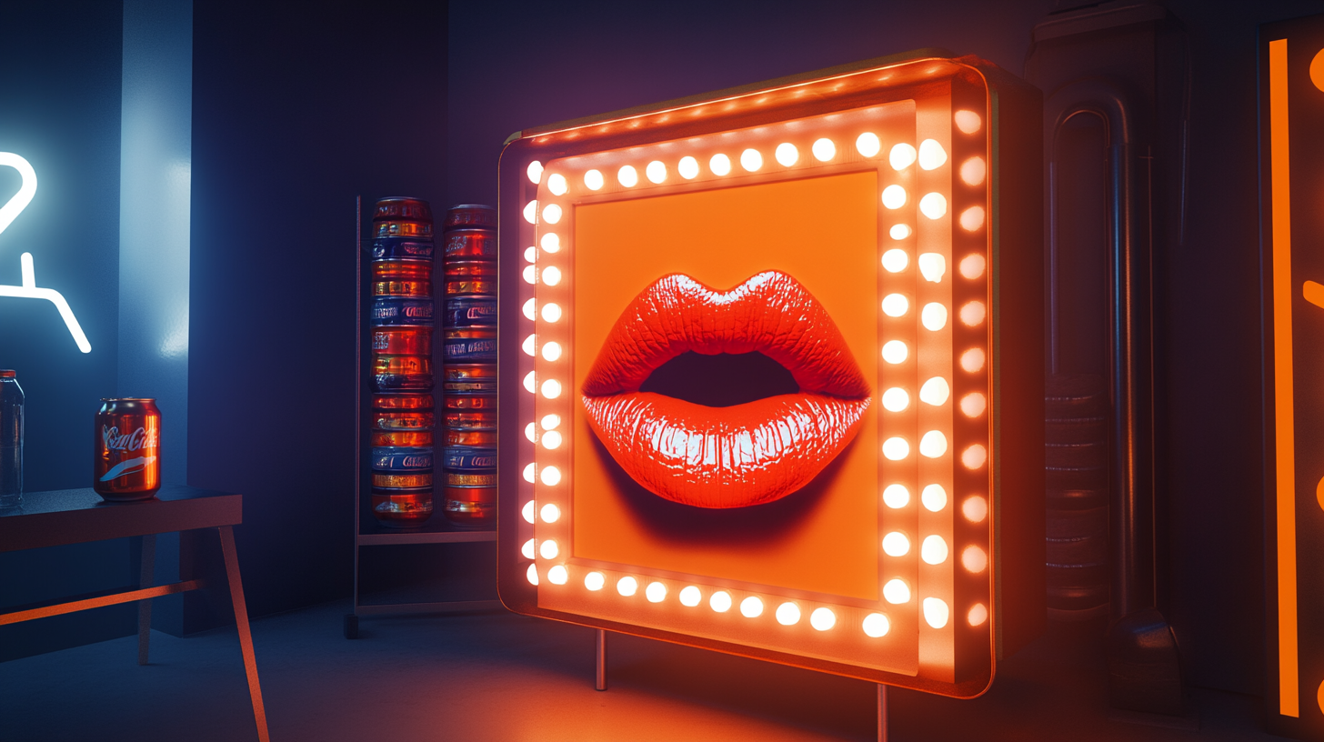 A modern, fun kissing booth at brand activation