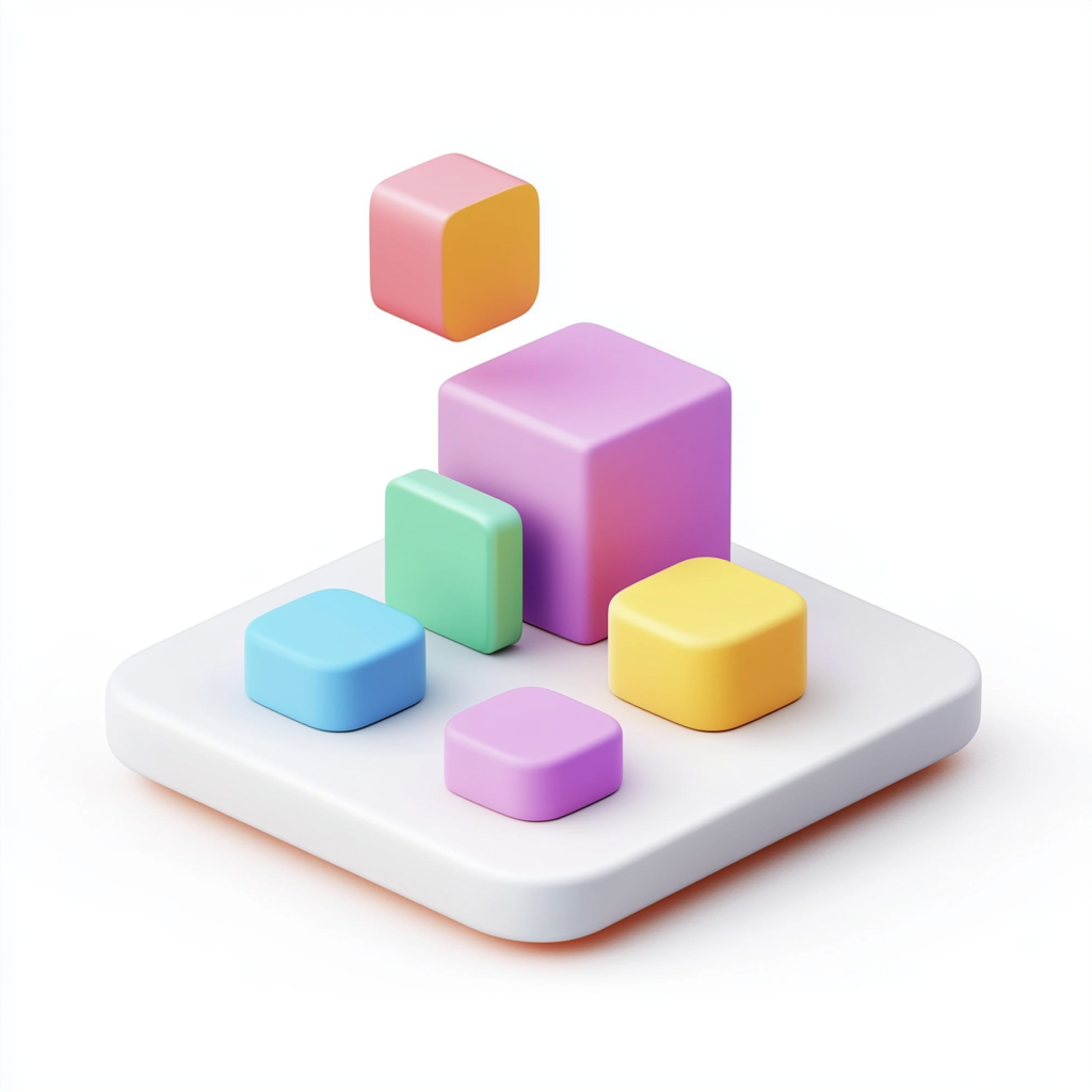 A modern 3D icon for evaluation websites.