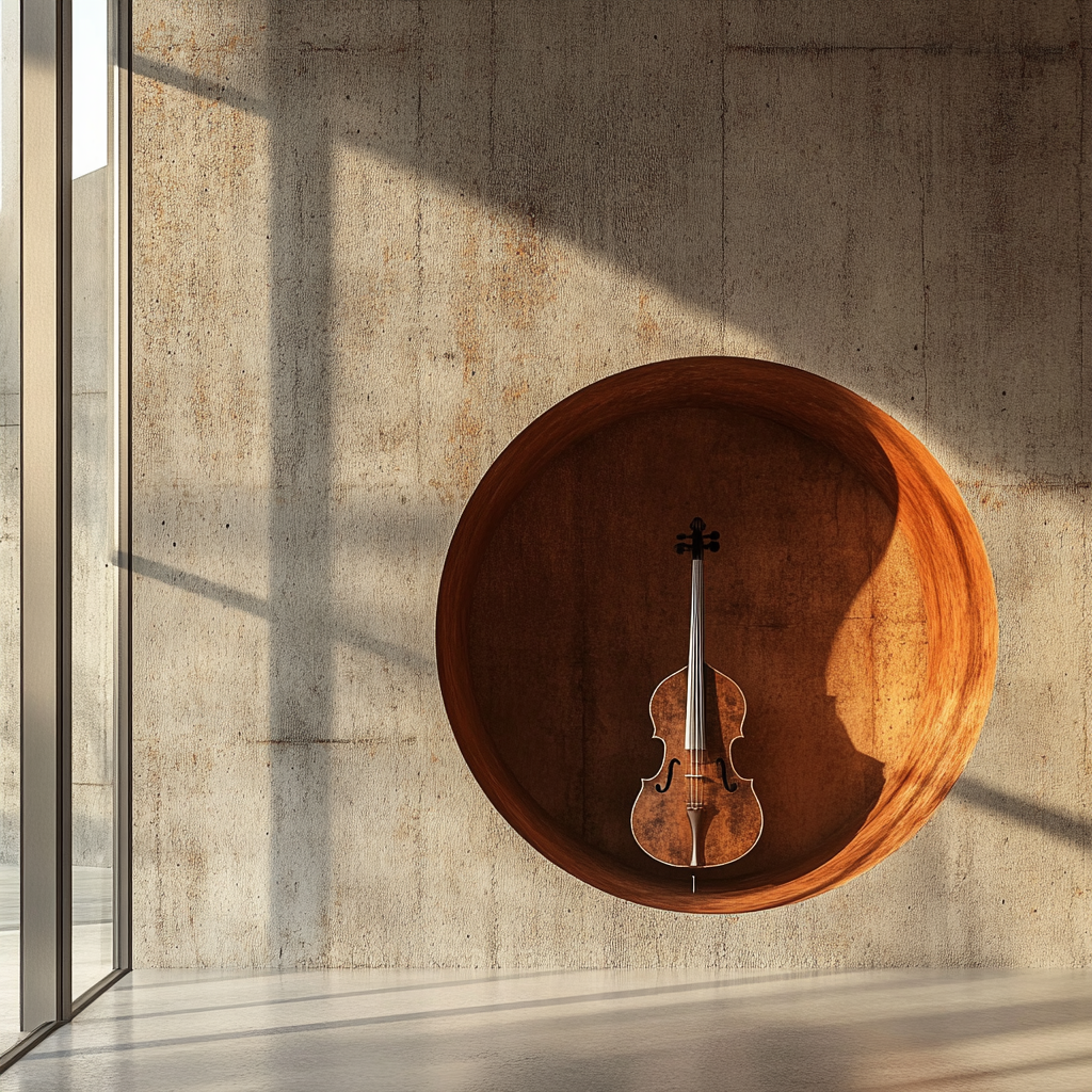 A musical instrument displayed in a museum