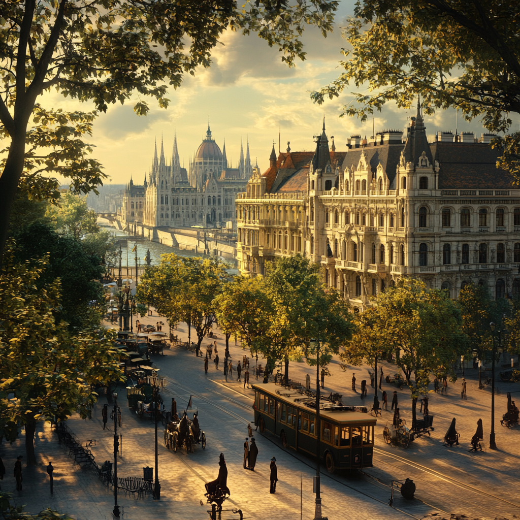 A nostalgic glimpse into the imaginative past of Budapeste.