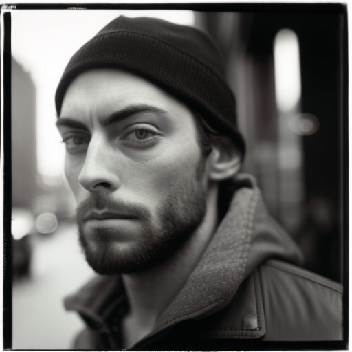 A portrait of a beautiful boy in NYC streets.