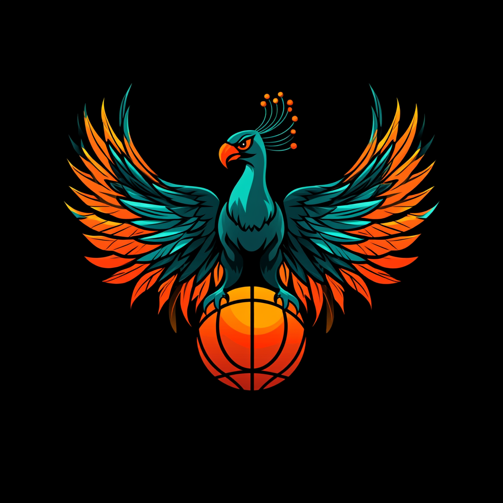 A powerful eagle-inspired basketball team logo design