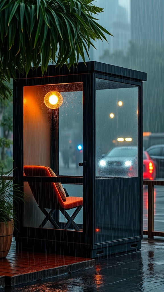 A rainy day at the cabin.